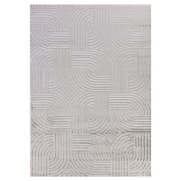 Sahara Lirix koberec nízky vlas obdĺžnik 140x200cm strieborná