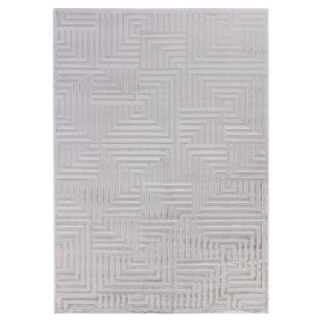 Sahara Zelora koberec nízky vlas obdĺžnik 120x170cm strieborná