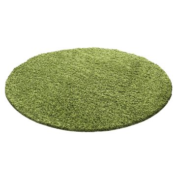 Dream Shaggy koberec vysoký vlas kruh Ø 120cm zelená
