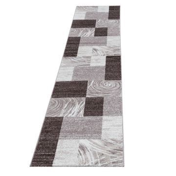 Parma Jawa koberec nízky vlas behúň 80x300cm hnedá