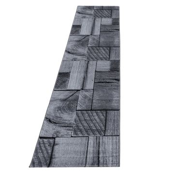 Parma Lami koberec nízky vlas behúň 80x300cm čierna