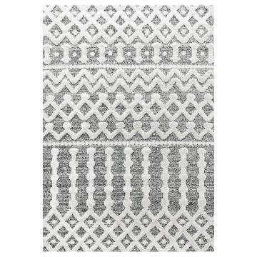 Pisa Wavy koberec vysoký vlas obdĺžnik 80x150cm sivá