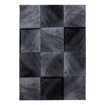Plus Blok koberec nízky vlas obdĺžnik 140x200cm čierna