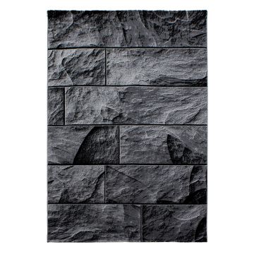 Parma Oltu koberec nízky vlas obdĺžnik 140x200cm čierna