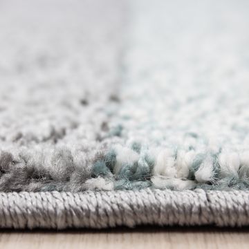 Lucca Blok koberec nízky vlas behúň 80x250cm modrá