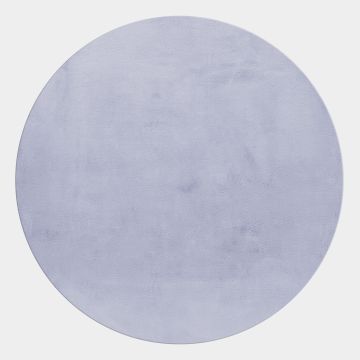 Pouffy koberec nadýchaný vysoký vlas kruh Ø 160cm strieborná