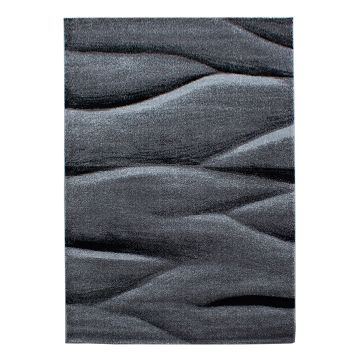 Lucca Vlna koberec nízky vlas obdĺžnik 240x340cm čierna